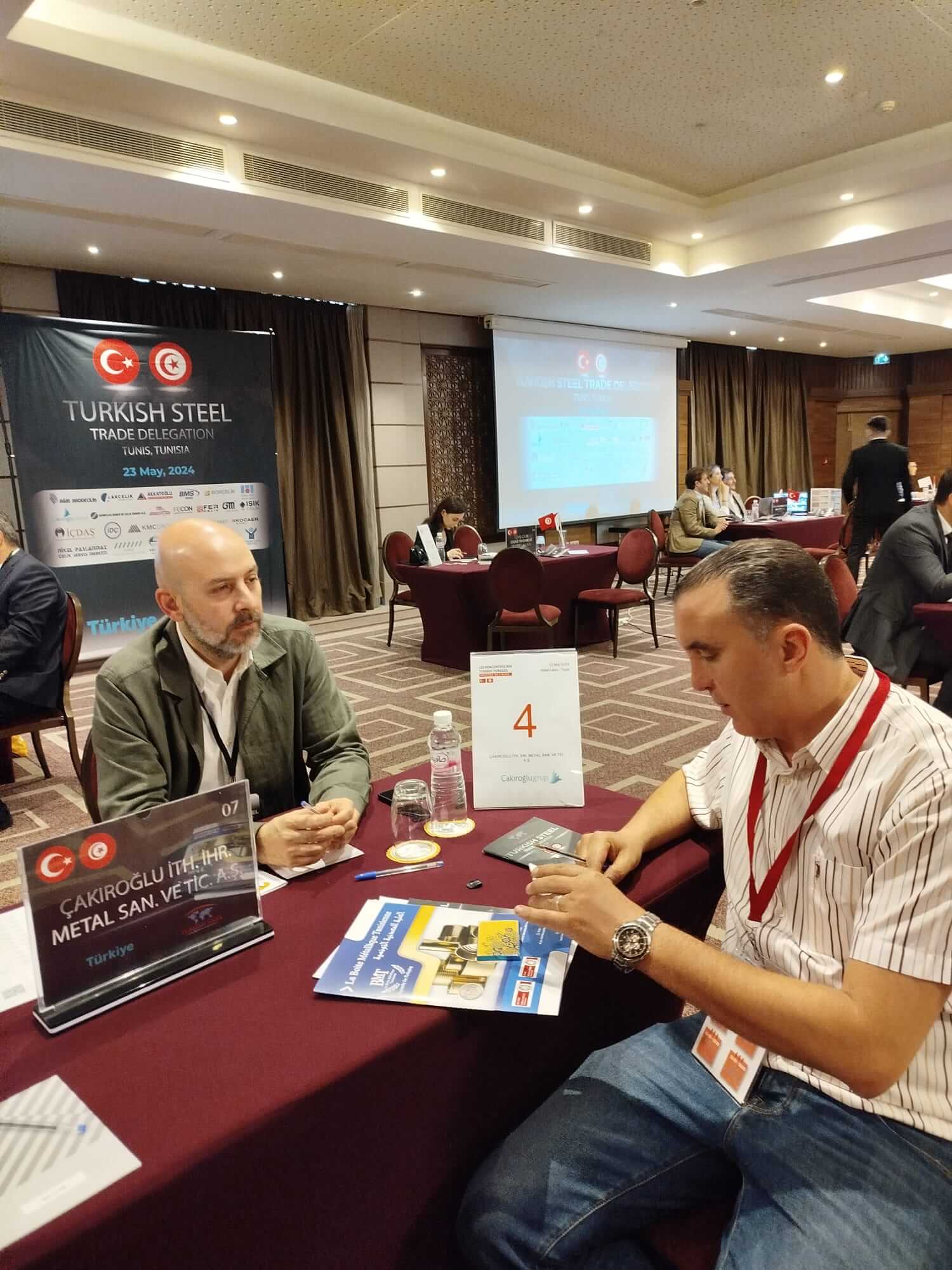 Tunus Sektörel Ticaret Heyeti kapsamında 23 Mayıs 2024'te Laico Tunis'te Türk çelik ihracatçılarının B2B görüşmeleri